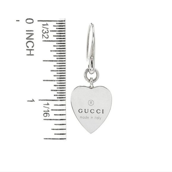 Gucci Sterling Silver Heart Earrings - Picture 4 of 10